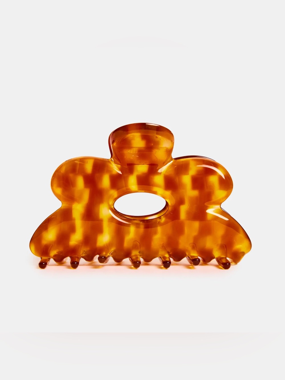CHUNKS Flower Claw in Honey Check NEW WITH TAGS NWT